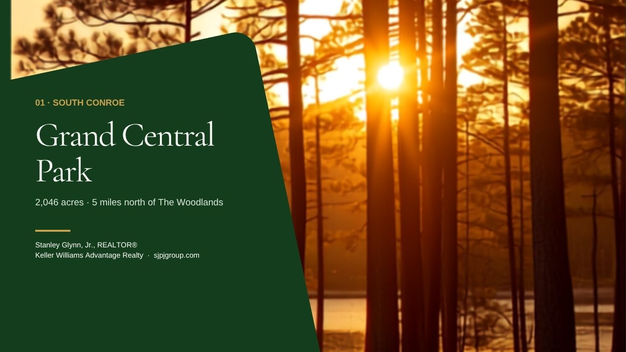 Grand Central Park, Conroe TX — 2,046 acres, 5 miles north of The Woodlands