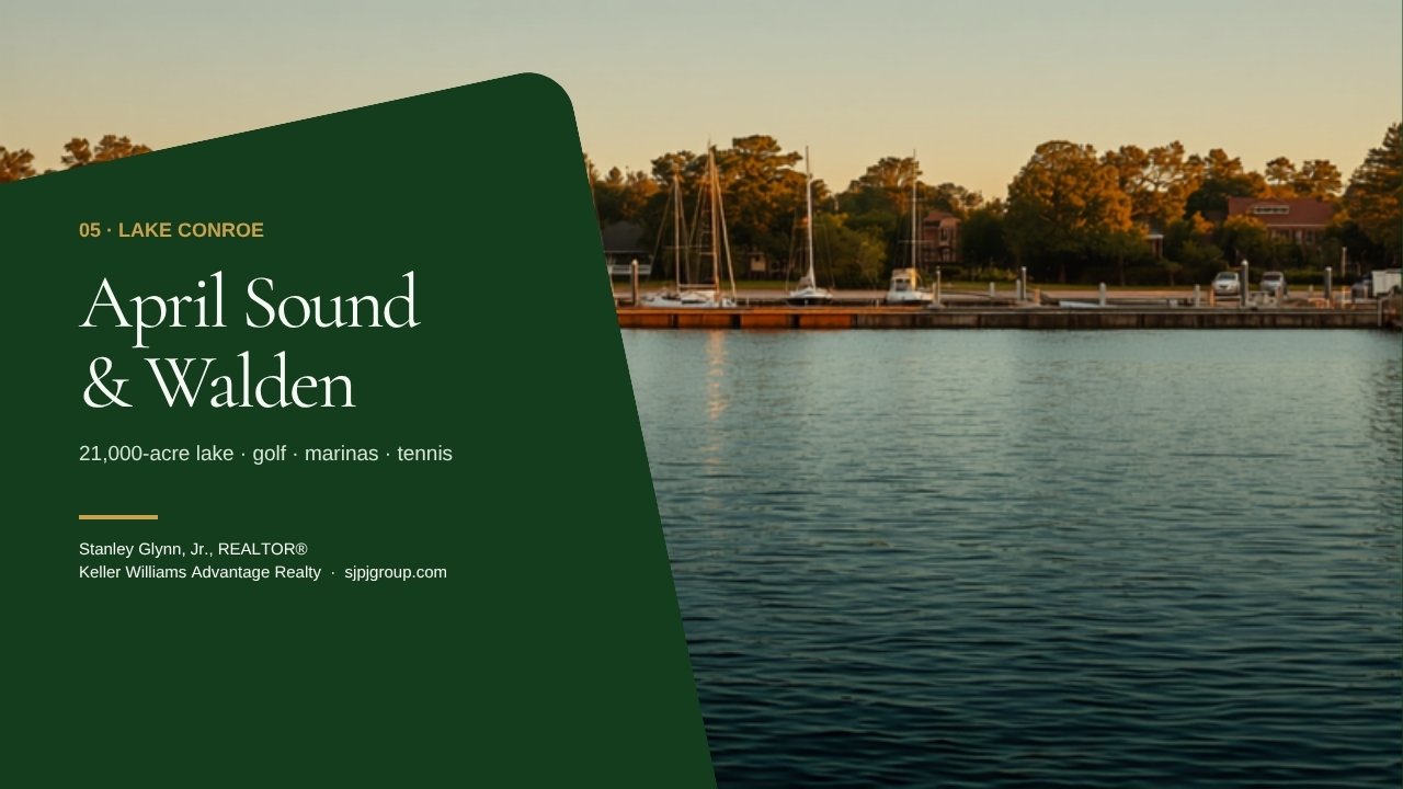 April Sound and Walden on Lake Conroe — lakefront communities near Conroe TX