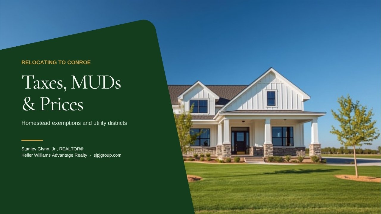 Conroe property taxes, homestead exemptions and MUDs