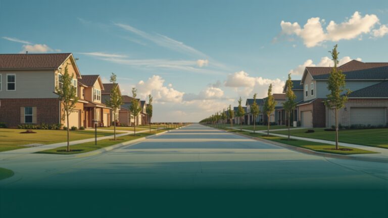 New-construction street — New Caney, TX