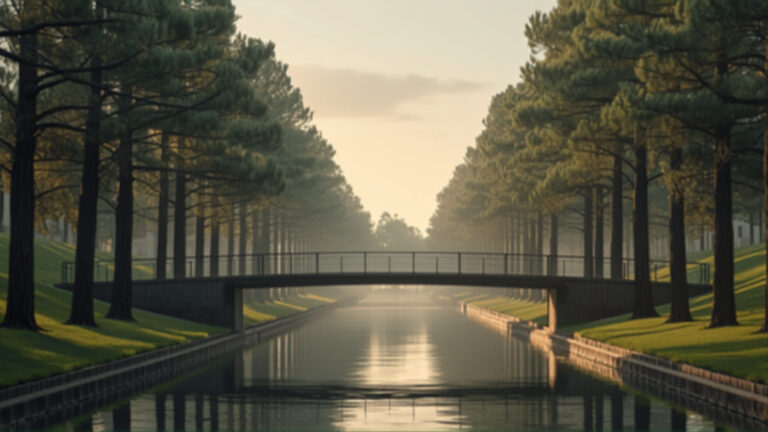 Tree-lined waterway — The Woodlands, TX